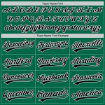 Custom Name Number Kelly Green Black-White Authentic Throwback Baseball Jersey - Personalized Team Jersey Personalized Kelly