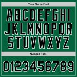 Personalized Authentic Throwback Basketball Jersey in Kelly Green and Black-White Personalized Kelly Green Black-White Authentic