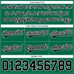 Personalized Kelly Green Black and White Basketball Shorts - Authentic Throwback Style Personalized Kelly Green Black-White