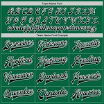 Custom Name Number Bomber Jacket - Personalized Kelly Green Black-White Varsity Letterman Full-Snap Jacket Personalized Kelly