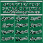 Personalized Kelly Green Two Tone Bomber Jacket - Black-White Full-Snap Varsity Letterman Style Personalized Kelly Green