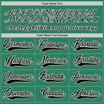 Custom Name Number Hockey Jersey - Personalized Black White Kelly Green Team Jersey Personalized Kelly Green Black-White