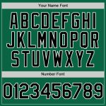 Custom Name and Number Authentic Baseball Jersey - Personalized Kelly Green Black-White Line Design Personalized Kelly Green