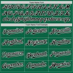 Custom Name and Number Authentic Baseball Jersey - Personalized Kelly Green Black-White Line Design Personalized Kelly Green