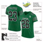 Personalized Authentic Football Jersey in Kelly Green with Black-White Mesh Design Personalized Kelly Green Black-White Mesh