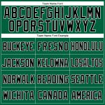 Personalized Kelly Green Baseball Jersey - Authentic Black and White Mesh Throwback Style Personalized Kelly Green Black-White