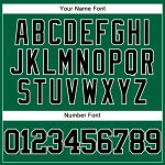 Personalized Kelly Green Baseball Jersey - Authentic Black and White Mesh Throwback Style Personalized Kelly Green Black-White