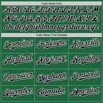 Custom Personalized Baseball Jersey with Name and Number - Kelly Green Black-White Mesh Authentic Throwback Style Personalized