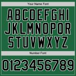 Custom Personalized Baseball Jersey with Name and Number - Kelly Green Black-White Mesh Authentic Throwback Style Personalized