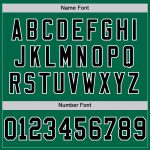 Custom Name Number Authentic Throwback Football Jersey - Personalized Kelly Green Black White Mesh Team Apparel Personalized