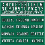 Custom Name Number Authentic Throwback Football Jersey - Personalized Kelly Green Black White Mesh Team Apparel Personalized