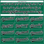 Custom Name Number Kelly Green Black White Performance Golf Polo Shirt - Personalized Team Apparel Personalized Kelly Green