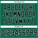 Custom Name Number Kelly Green Black White Performance Golf Polo Shirt - Personalized Team Apparel Personalized Kelly Green