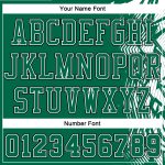 Personalized Basketball Jersey Suit in Kelly Green Black and White Round Neck Design - Sublimation Style Personalized Kelly