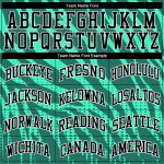 Custom Basketball Jersey with Name and Number - Kelly Green Black-White Round Neck Sublimation Suit Personalized Kelly Green