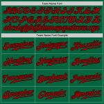 Personalized Authentic Baseball Jersey in Kelly Green and Black-Yellow Split Design Personalized Kelly Green Black-Yellow