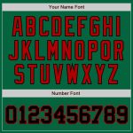 Personalized Authentic Baseball Jersey in Kelly Green and Black-Yellow Split Design Personalized Kelly Green Black-Yellow
