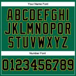 Custom Name and Number Personalized Football Jersey, Kelly Green Black Yellow Mesh, Authentic Team Apparel Personalized Kelly