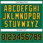 Custom Team Name Number Kelly Green Black Yellow Performance Vapor Golf Polo Shirt Personalized Kelly Green Black-Yellow