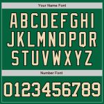 Custom Name Number Authentic Baseball Jersey - Kelly Green City Cream-Black Personalized Kelly Green City Cream-Black Authentic