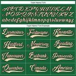 Custom Name and Number Personalized Kelly Green Cream-Black Hockey Lace Neck Jersey - Team Gear Personalized Kelly Green