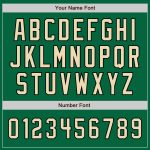 Custom Name and Number Unisex Softball Jersey in Kelly Green and Black, Two-Button Design - Personalized Team Apparel Personalized