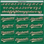 Custom Name and Number Unisex Softball Jersey in Kelly Green and Black, Two-Button Design - Personalized Team Apparel Personalized