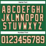 Custom Name & Number Hockey Lace Neck Jersey in Kelly Green City Cream-Red Personalized Kelly Green City Cream-Red Hockey