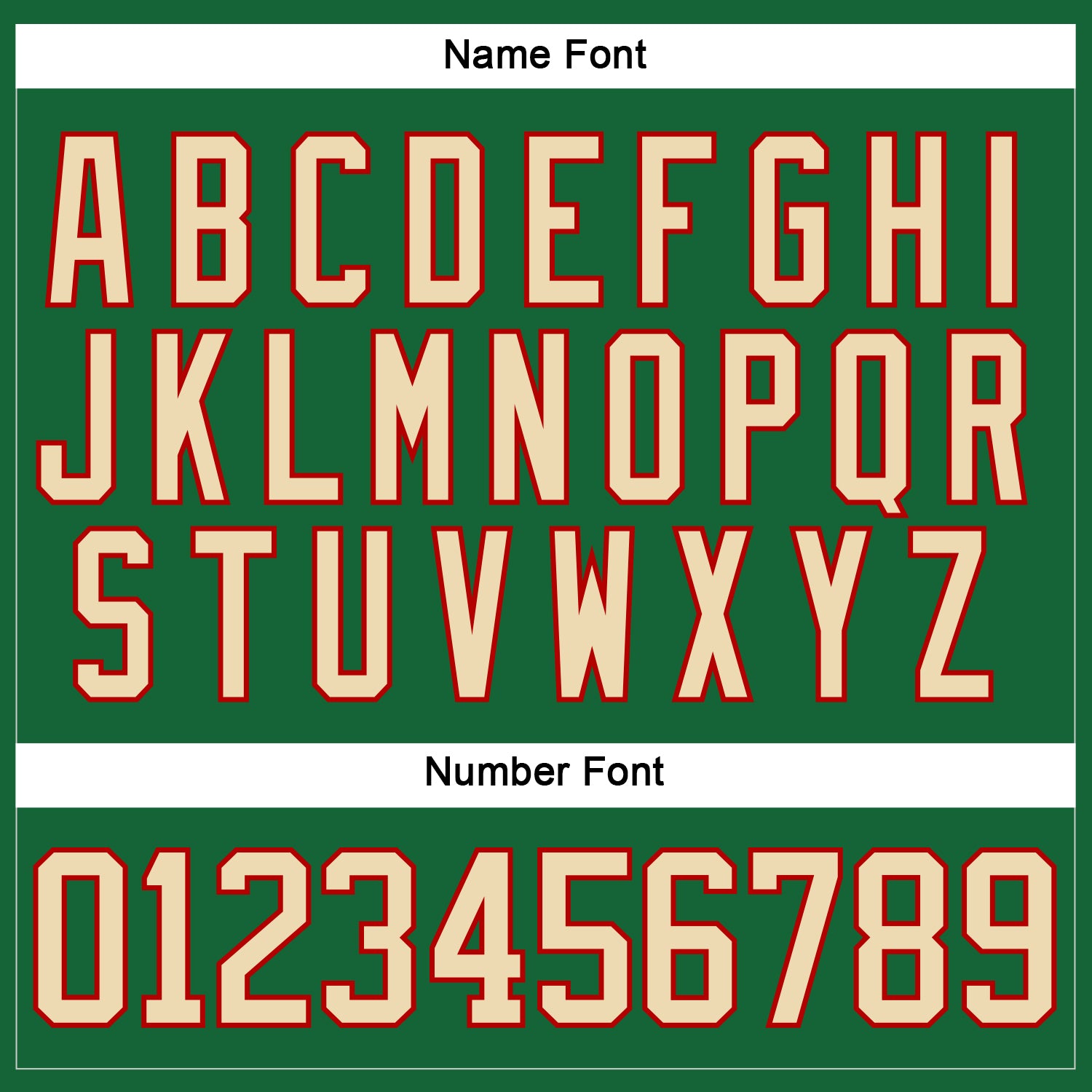 Personalized Kelly Green City Cream-Red Hockey Lace Neck Jersey Team Custom Name and Number Custom Name & Number Hockey Lace Neck Jersey in Kelly Green City Cream-Red Personalized Kelly Green City Cream-Red Hockey - Image 5