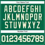 Custom Name and Number Personalized Kelly Green Baseball Jersey - Authentic Team Apparel Personalized Kelly Green Cream Authentic
