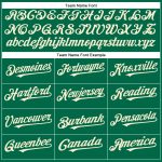 Custom Name and Number Personalized Kelly Green Baseball Jersey - Authentic Team Apparel Personalized Kelly Green Cream Authentic
