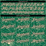 Custom Authentic Baseball Jersey with Spider Web 3D Pattern in Kelly Green Cream-Black | Personalized Name & Number Personalized