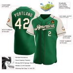 Custom Name and Number Baseball Jersey - Personalized Kelly Green and Black Authentic Raglan Sleeves Personalized Kelly Green