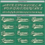 Custom Hockey Jersey with Personalized Name and Number in Kelly Green and Cream-Black Personalized Kelly Green Cream-Black
