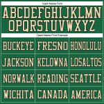 Custom Name and Number Authentic Football Jersey - Personalized Kelly Green Cream-Black Mesh Personalized Kelly Green Cream-Black