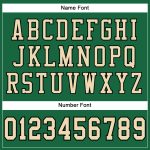 Custom Name and Number Authentic Football Jersey - Personalized Kelly Green Cream-Black Mesh Personalized Kelly Green Cream-Black