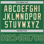 Custom Authentic Baseball Jersey with Personalized Name & Number in Kelly Green Cream Mesh Personalized Kelly Green Cream