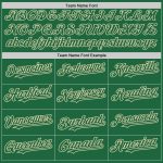 Custom Authentic Baseball Jersey with Personalized Name & Number in Kelly Green Cream Mesh Personalized Kelly Green Cream