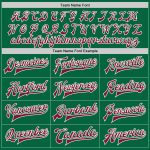 Custom Name and Number Kelly Green Crimson-White Varsity Letterman Bomber Full-Snap Two Tone Jacket Personalized Kelly Green