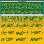 Custom Name and Number Baseball Jersey - Personalized Kelly Green 3D Gradient Square Pattern Design Personalized Kelly Green