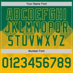 Custom Name and Number Baseball Jersey - Personalized Kelly Green 3D Gradient Square Pattern Design Personalized Kelly Green