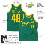 Custom Name and Number Authentic Throwback Basketball Jersey - Personalized Kelly Green Team Jersey Personalized Kelly Green