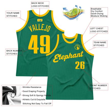 Custom Name and Number Authentic Throwback Basketball Jersey - Personalized Kelly Green Team Jersey Personalized Kelly Green