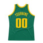 Custom Name and Number Authentic Throwback Basketball Jersey - Personalized Kelly Green Team Jersey Personalized Kelly Green