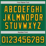 Custom Name and Number Baseball Jersey, Authentic Kelly Green with Gold-Black Details Personalized Kelly Green Gold-Black