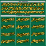 Custom Name and Number Baseball Jersey - Authentic Sleeveless Kelly Green with Gold-Black Design Personalized Kelly Green