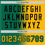 Custom Name Number Bomber Jacket Kelly Green Black Gold Gradient Varsity Full-Snap Fashion Team Letterman Personalized Kelly