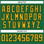 Custom Name and Number Hockey Lace Neck Jersey in Kelly Green with Gold and Black - Personalized Team Apparel Personalized