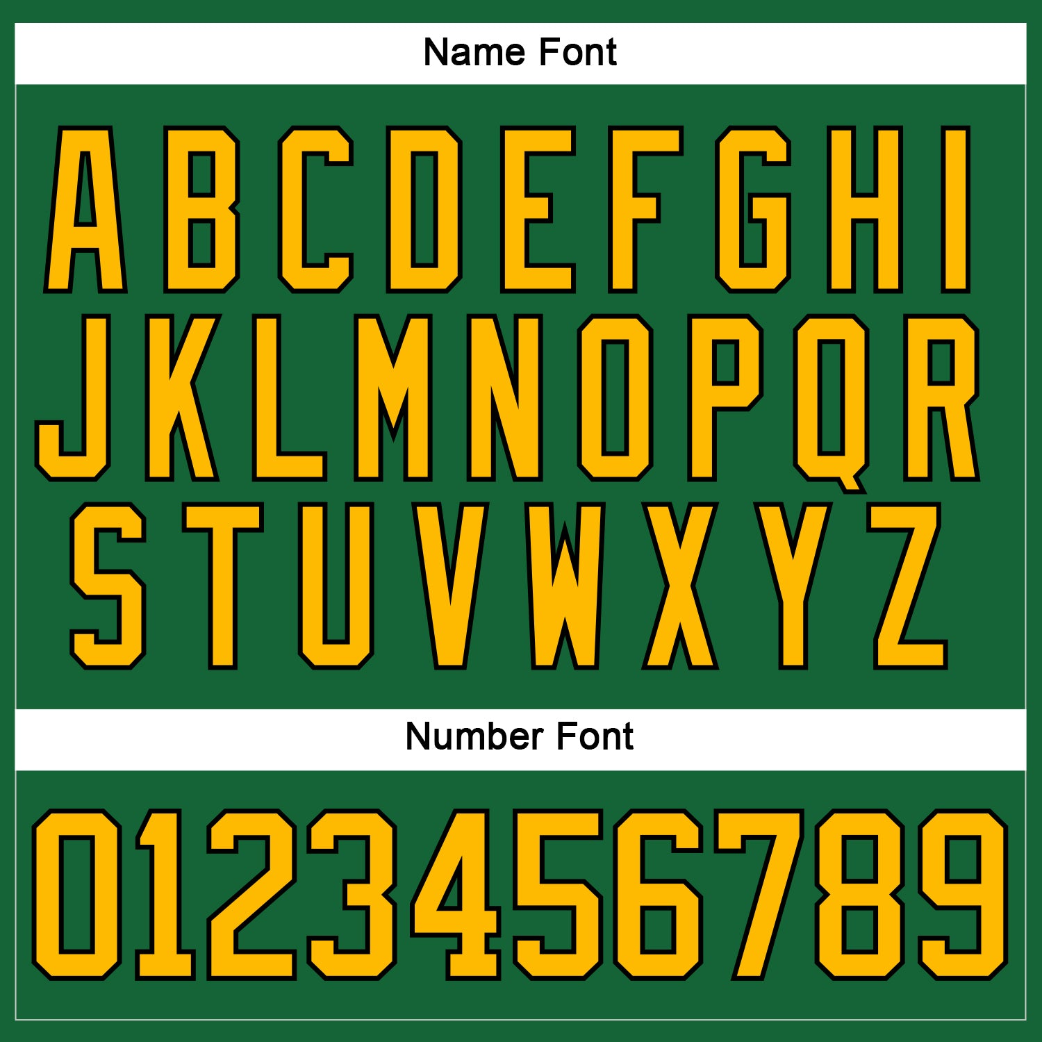 Personalized Kelly Green Gold-Black Hockey Lace Neck Jersey Team Custom Name and Number Custom Name and Number Hockey Lace Neck Jersey in Kelly Green with Gold and Black - Personalized Team Apparel Personalized - Image 4
