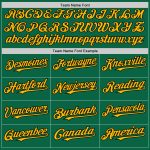 Custom Name & Number Authentic Baseball Jersey - Personalized Kelly Green Gold Black Line Team Jersey Personalized Kelly